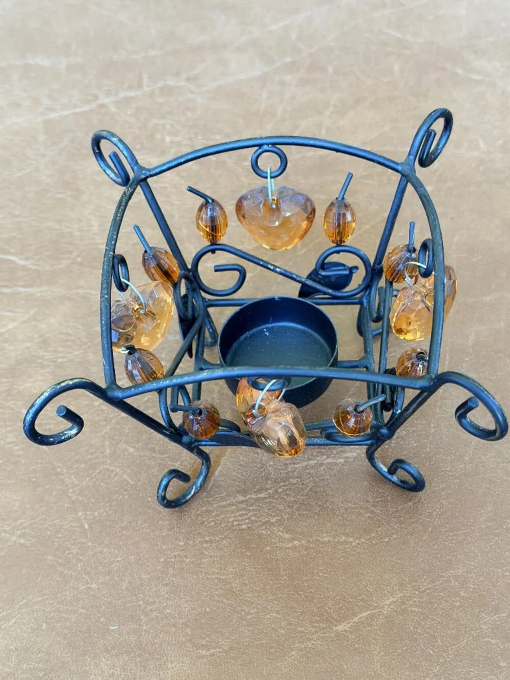 Lot of 3 Wrought Iron Tea Light Candle Holder